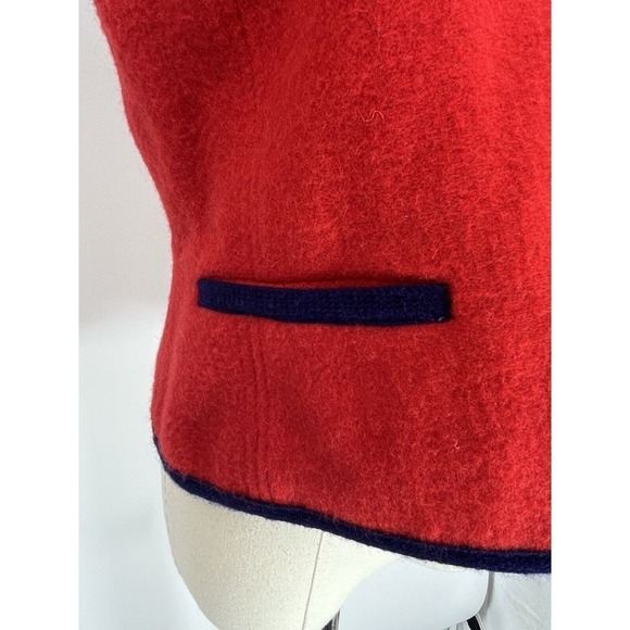 Vintage Lanz Originals Women’s Vest Size 13 Red Wool Blend - Picture 15 of 16